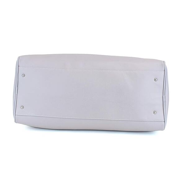 MSRP $79 NWT Weekender Duffel Bag with Satin Tie Light Gray | SAME DAY SHIP - Picture 4 of 7